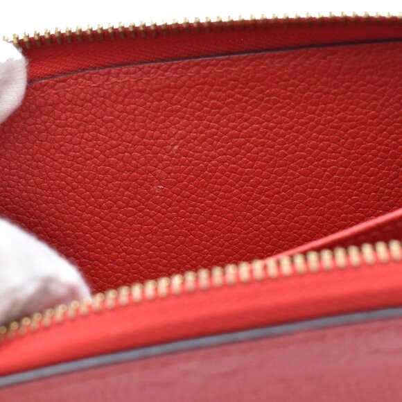 LOUIS VUITTON Zippy Wallet Long Monogram Empreinte Leather Red - Picture 11 of 16